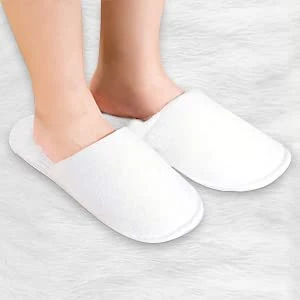 Disposable Slippers, Non-Slip Closed Toe Disposable SPA Slippers Portable Indoor Slippers for Hotel, Travel, Guests and Home