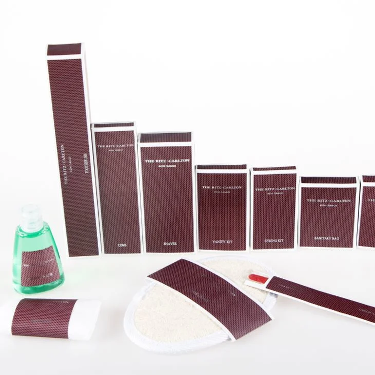 Customized Logo Luxury Disposable Hotel Supply Guest Airline Amenities Set