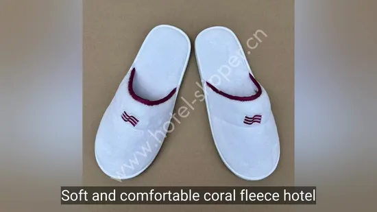 SPA 호텔 럭셔리 코랄 벨벳 클로즈드 토 슬리퍼