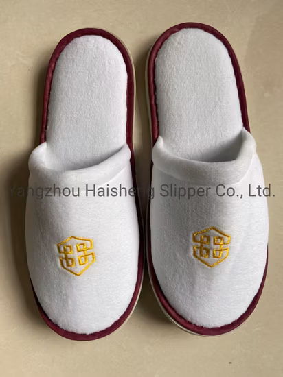 클로즈드 토 코튼 호텔 슬리퍼